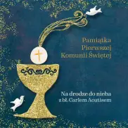 Pamiątka Pierwszej Komunii Świętej Na drodze do nieba z bł. Carlem Acutisem -  GRANATOWA