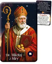 Karta św. Mikołaj z relikwiami III stopnia