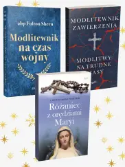 Pakiet 3 książek Modlitewnik na czas wojny + Modlitewnik zawierzenia. Modlitwy na trudne czasy + Różaniec z orędziami Maryi