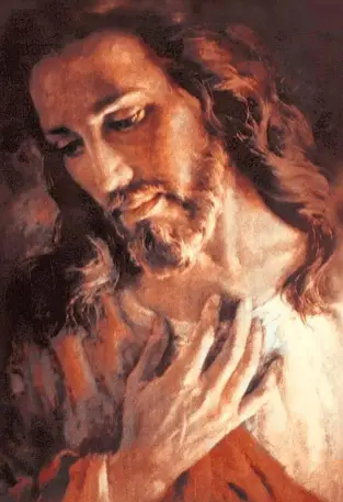 Jezus - mistyczna wizja brata Elii - OBRAZ NA PŁÓTNIE, 20x30 cm
