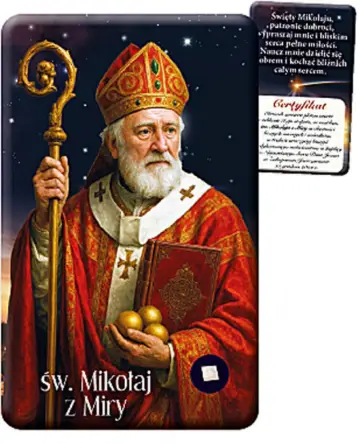 Karta św. Mikołaj z relikwiami III stopnia