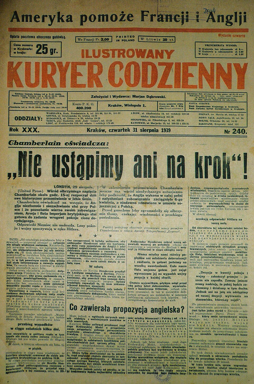 Ilustrowany Kurier Codzienny - 30 sierpnia 1939